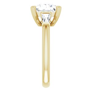 14K Yellow 7.5x7.5 mm Square Engagement Ring Mounting