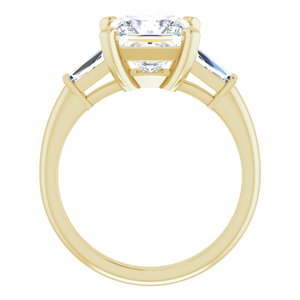 14K Yellow 7.5x7.5 mm Square Engagement Ring Mounting