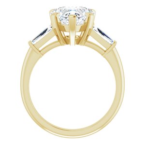 14K Yellow 9x9 mm Heart Engagement Ring Mounting