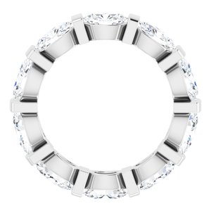 Platinum  6x4 mm Oval Eternity Band Mounting