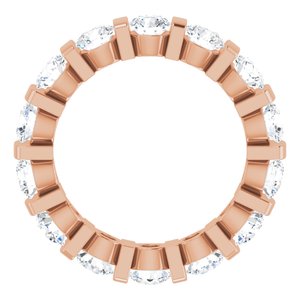 14K Rose  4 mm Round Eternity Band Mounting