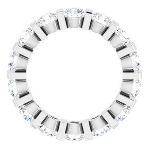 Platinum  4 mm Round Eternity Band Mounting