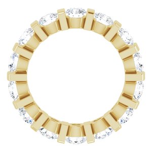 14K Yellow  4 mm Round Eternity Band Mounting