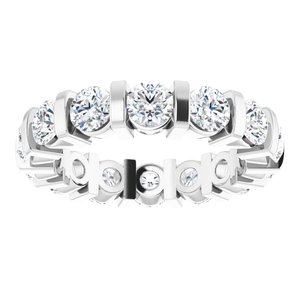 Platinum  4 mm Round Eternity Band Mounting