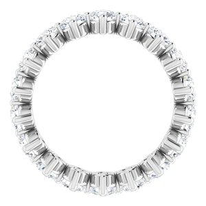 Platinum  3.5 mm Round Eternity Band Mounting