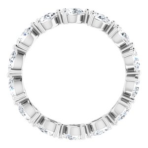 Platinum  4x3 mm Pear Eternity Band Mounting