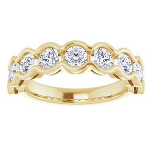 14K Yellow  3.5 mm Round Anniversary Band Mounting