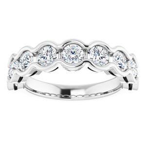 Platinum  3.5 mm Round Anniversary Band Mounting