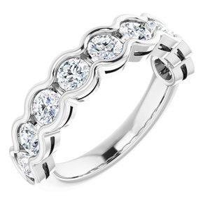 Platinum  3.5 mm Round Anniversary Band Mounting