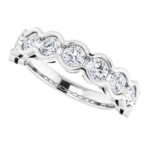 Platinum  3.5 mm Round Anniversary Band Mounting