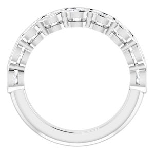 Platinum  3.5 mm Round Anniversary Band Mounting