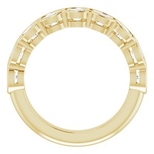 14K Yellow  3.5 mm Round Anniversary Band Mounting