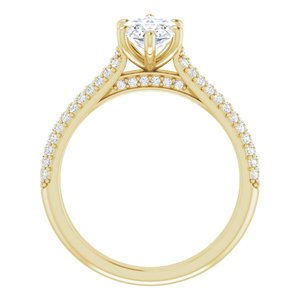 14K Yellow  12x6 mm Marquise Engagement Ring Mounting