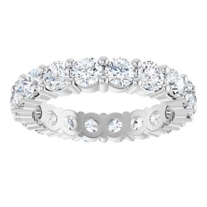 Platinum 3.5 mm Round Eternity Band Mounting Size 7