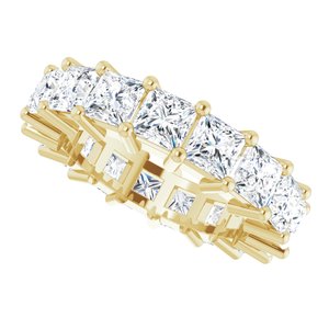 14K Yellow 4x4 mm Square Eternity Band Mounting