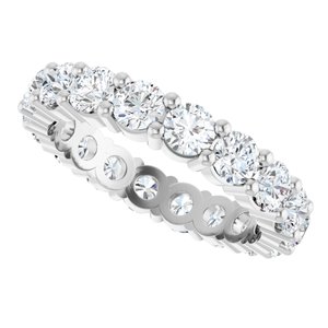 Platinum 3.5 mm Round Eternity Band Mounting Size 7