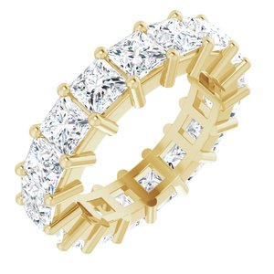 14K Yellow 4x4 mm Square Eternity Band Mounting