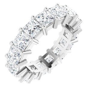 Platinum 4x4 mm Square Eternity Band Mounting