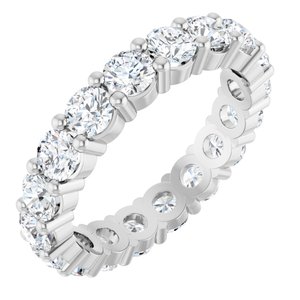 Platinum 3.5 mm Round Eternity Band Mounting Size 7