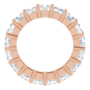 14K Rose 4x4 mm Square Eternity Band Mounting