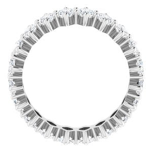 14K White 6x3 mm Marquise Eternity Band Mounting Size 7