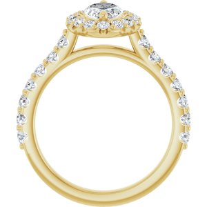 14K Yellow  10x5 mm Marquise Engagement Ring Mounting