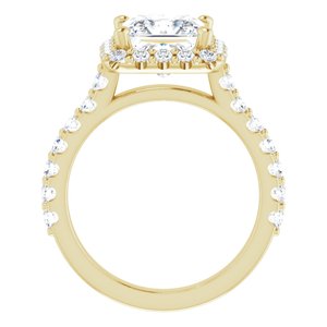 14K Yellow  7.5 mm Square Engagement Ring Mounting