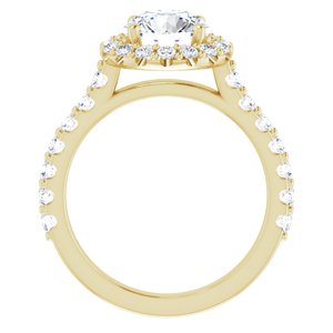 14K Yellow  7.4 mm Round Engagement Ring Mounting