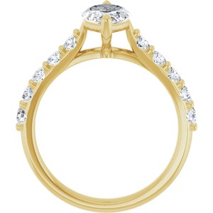 14K Yellow  12x6 mm Marquise Engagement Ring Mounting