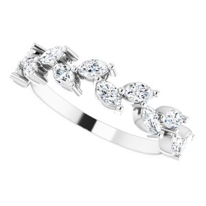 14K White 5/8 CTW Lab-Grown Diamond Anniversary Band