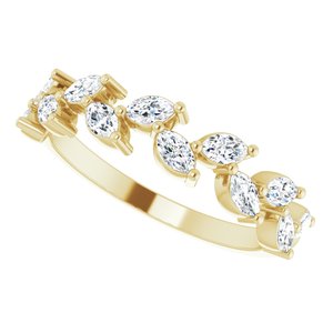 14K Yellow 5/8 CTW Lab-Grown Diamond Anniversary Band