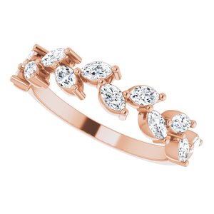 14K Rose 5/8 CTW Lab-Grown Diamond Anniversary Band