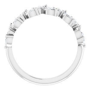 14K White 5/8 CTW Lab-Grown Diamond Anniversary Band