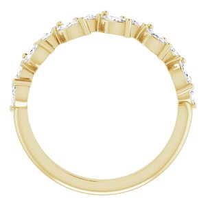 14K Yellow 5/8 CTW Lab-Grown Diamond Anniversary Band