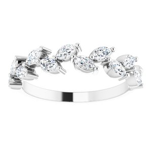 14K White 5/8 CTW Lab-Grown Diamond Anniversary Band