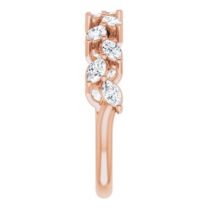 14K Rose 5/8 CTW Lab-Grown Diamond Anniversary Band