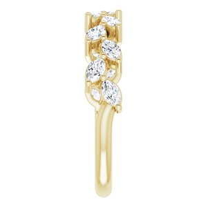 14K Yellow 5/8 CTW Lab-Grown Diamond Anniversary Band