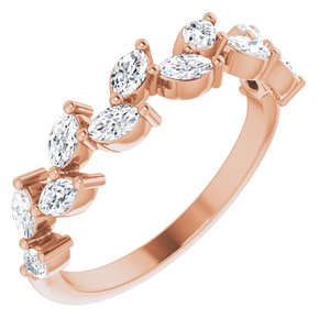 14K Rose 5/8 CTW Lab-Grown Diamond Anniversary Band