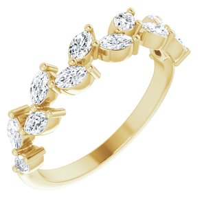 14K Yellow 5/8 CTW Lab-Grown Diamond Anniversary Band