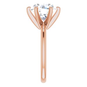 14K Rose Gold Round Solitaire Engagement Ring