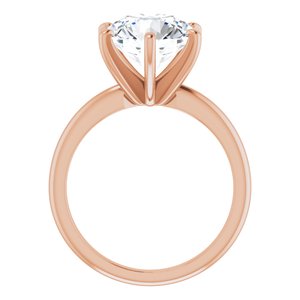 14K Rose Gold Round Solitaire Engagement Ring