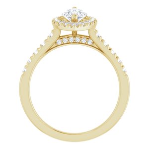 14K Yellow 10x5 mm Marquise French-Set Engagement Ring Mounting