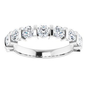 Platinum  3.5 mm Round Anniversary Band Mounting