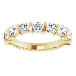 14K Yellow  3.5 mm Round Anniversary Band Mounting