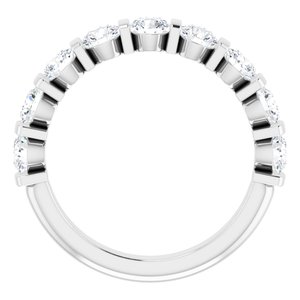 Platinum  3.5 mm Round Anniversary Band Mounting