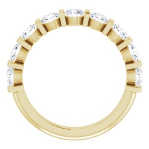 14K Yellow  3.5 mm Round Anniversary Band Mounting