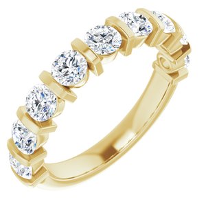 14K Yellow  3.5 mm Round Anniversary Band Mounting