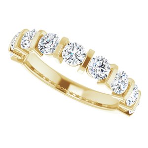 14K Yellow  3.5 mm Round Anniversary Band Mounting