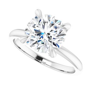 Platinum  8.8 mm Round Solitaire Engagement Ring Mounting