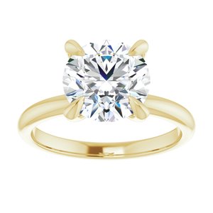 14K Yellow  8.8 mm Round Solitaire Engagement Ring Mounting